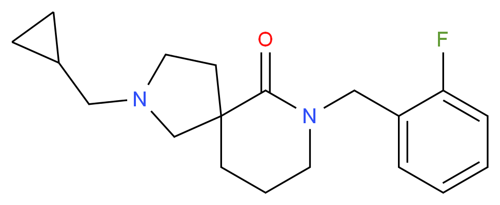 2-(cyclopropylmethyl)-7-(2-fluorobenzyl)-2,7-diazaspiro[4.5]decan-6-one_Molecular_structure_CAS_)