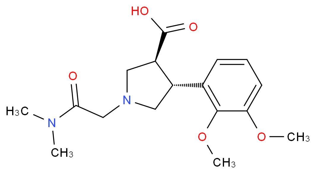 (3S*,4R*)-4-(2,3-dimethoxyphenyl)-1-[2-(dimethylamino)-2-oxoethyl]pyrrolidine-3-carboxylic acid_Molecular_structure_CAS_)