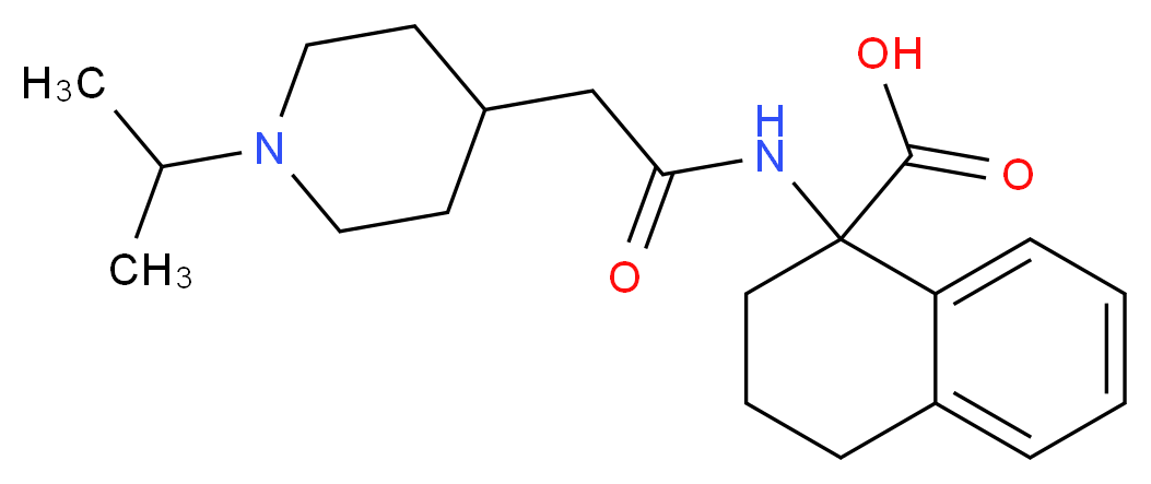 1-{[(1-isopropyl-4-piperidinyl)acetyl]amino}-1,2,3,4-tetrahydro-1-naphthalenecarboxylic acid_Molecular_structure_CAS_)