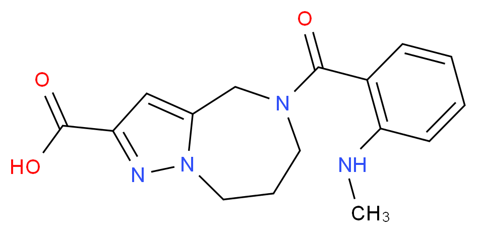 5-[2-(methylamino)benzoyl]-5,6,7,8-tetrahydro-4H-pyrazolo[1,5-a][1,4]diazepine-2-carboxylic acid_Molecular_structure_CAS_)