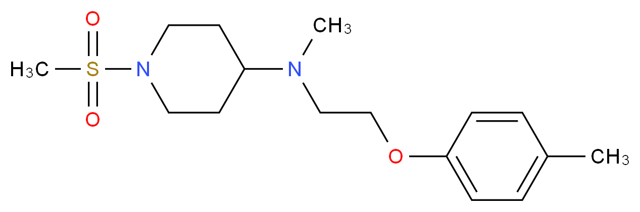 N-methyl-N-[2-(4-methylphenoxy)ethyl]-1-(methylsulfonyl)piperidin-4-amine_Molecular_structure_CAS_)