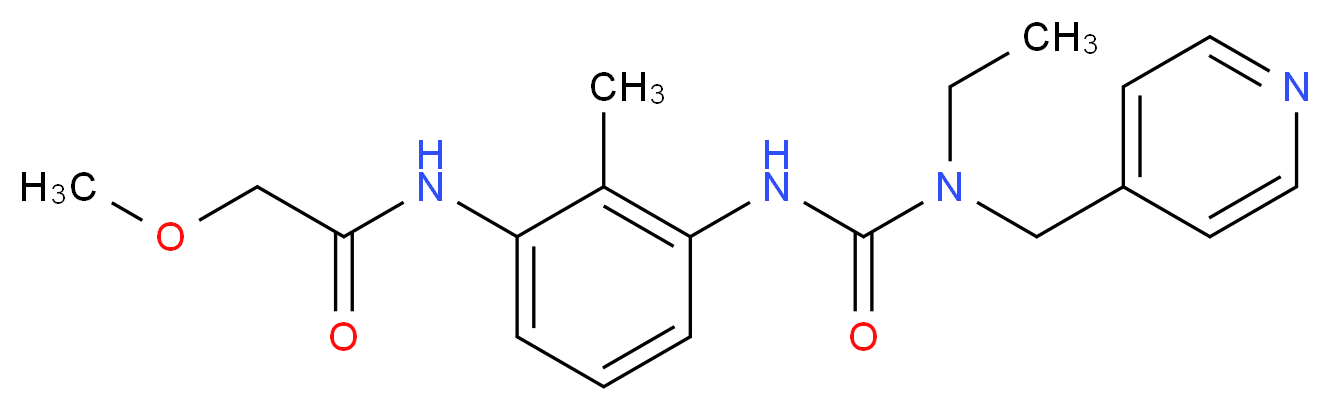 N-[3-({[ethyl(pyridin-4-ylmethyl)amino]carbonyl}amino)-2-methylphenyl]-2-methoxyacetamide_Molecular_structure_CAS_)