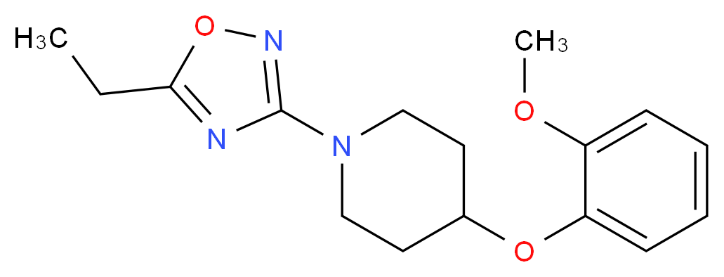 1-(5-ethyl-1,2,4-oxadiazol-3-yl)-4-(2-methoxyphenoxy)piperidine_Molecular_structure_CAS_)