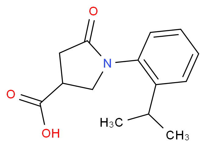 1-(2-Isopropylphenyl)-5-oxopyrrolidine-3-carboxylic acid_Molecular_structure_CAS_)