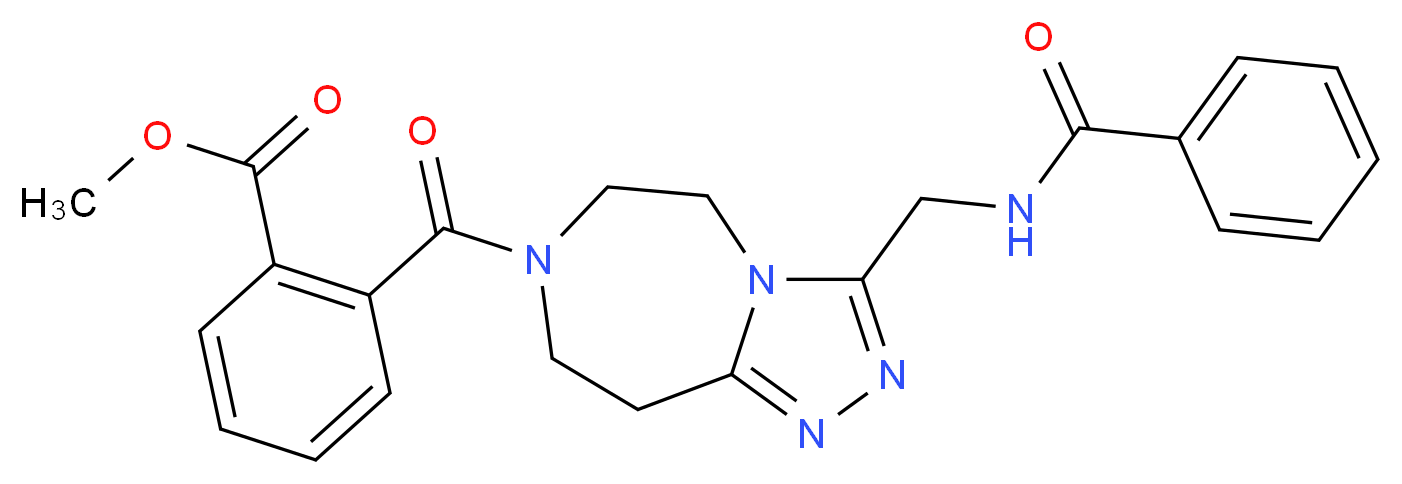 methyl 2-({3-[(benzoylamino)methyl]-5,6,8,9-tetrahydro-7H-[1,2,4]triazolo[4,3-d][1,4]diazepin-7-yl}carbonyl)benzoate_Molecular_structure_CAS_)