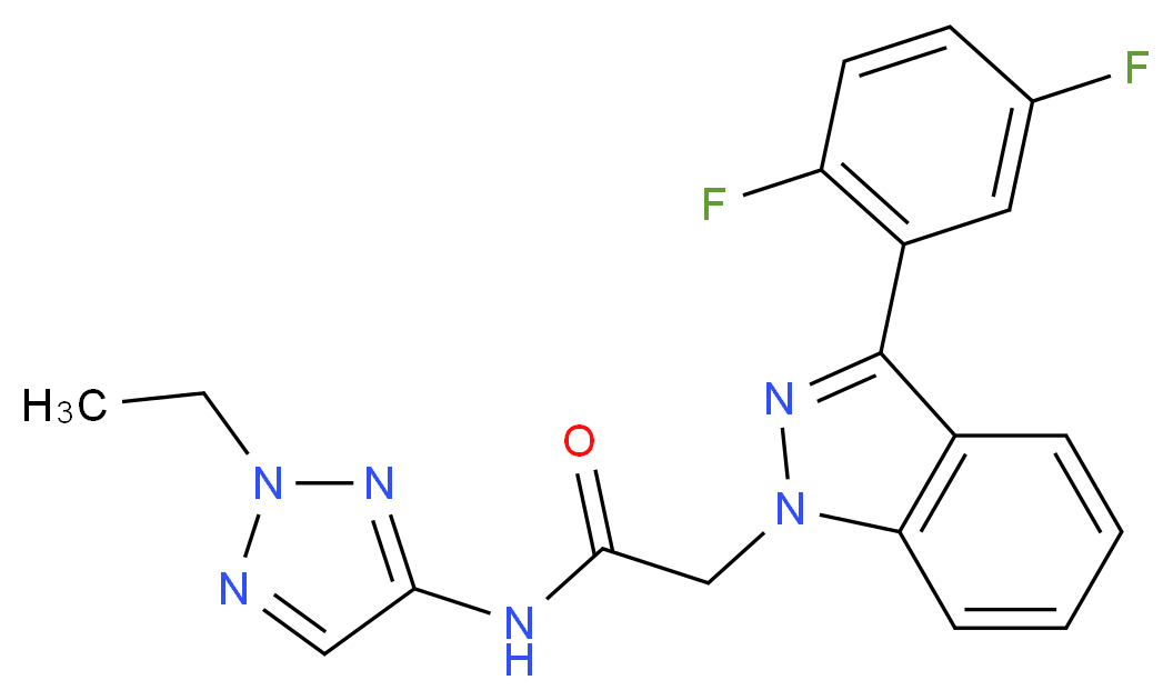 2-[3-(2,5-difluorophenyl)-1H-indazol-1-yl]-N-(2-ethyl-2H-1,2,3-triazol-4-yl)acetamide_Molecular_structure_CAS_)