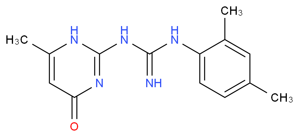 N-(2,4-Dimethylphenyl)-N'-(6-methyl-4-oxo-1,4-dihydropyrimidin-2-yl)guanidine_Molecular_structure_CAS_)