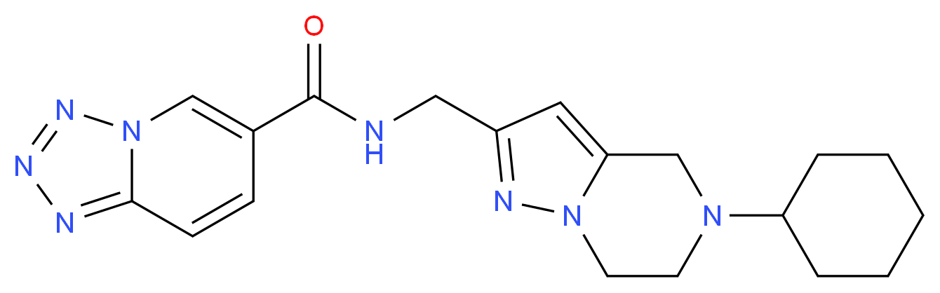 N-[(5-cyclohexyl-4,5,6,7-tetrahydropyrazolo[1,5-a]pyrazin-2-yl)methyl]tetrazolo[1,5-a]pyridine-6-carboxamide_Molecular_structure_CAS_)