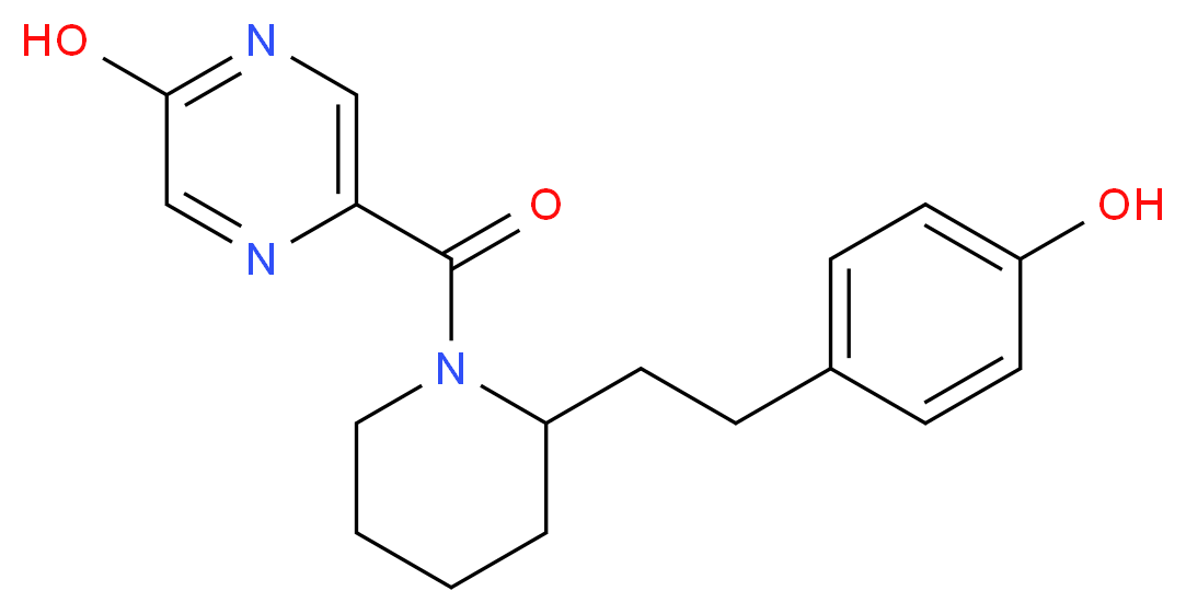 5-({2-[2-(4-hydroxyphenyl)ethyl]piperidin-1-yl}carbonyl)pyrazin-2-ol_Molecular_structure_CAS_)