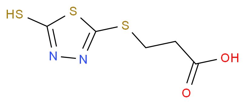 3-[(5-mercapto-1,3,4-thiadiazol-2-yl)thio]propanoic acid_Molecular_structure_CAS_57658-21-6)