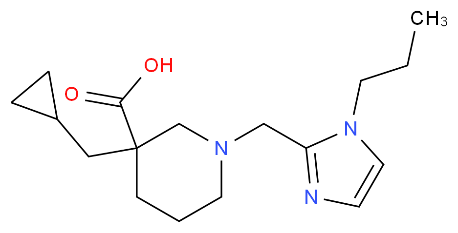 3-(cyclopropylmethyl)-1-[(1-propyl-1H-imidazol-2-yl)methyl]-3-piperidinecarboxylic acid_Molecular_structure_CAS_)