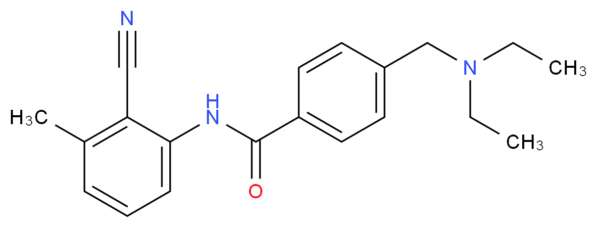 N-(2-cyano-3-methylphenyl)-4-[(diethylamino)methyl]benzamide_Molecular_structure_CAS_)