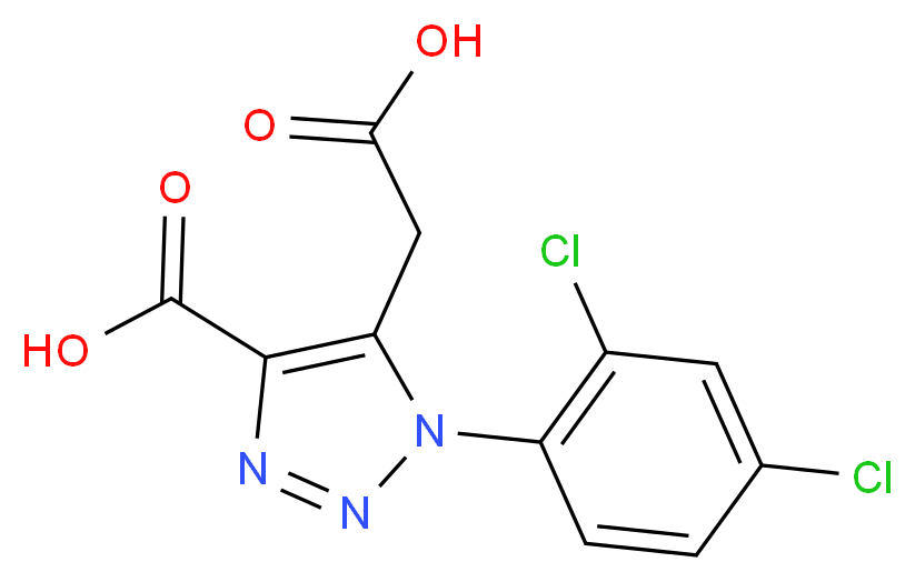 5-(Carboxymethyl)-1-(2,4-dichlorophenyl)-1H-1,2,3-triazole-4-carboxylic acid_Molecular_structure_CAS_)