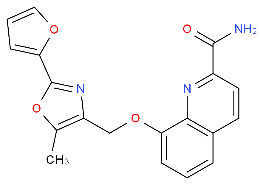 8-{[2-(2-furyl)-5-methyl-1,3-oxazol-4-yl]methoxy}quinoline-2-carboxamide_Molecular_structure_CAS_)