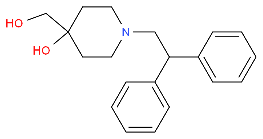 1-(2,2-diphenylethyl)-4-(hydroxymethyl)piperidin-4-ol_Molecular_structure_CAS_)