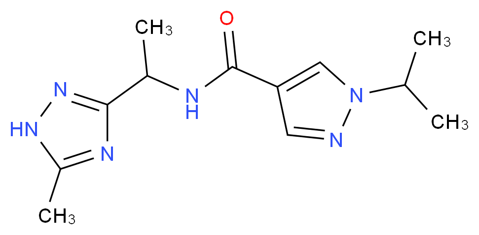 1-isopropyl-N-[1-(5-methyl-1H-1,2,4-triazol-3-yl)ethyl]-1H-pyrazole-4-carboxamide_Molecular_structure_CAS_)