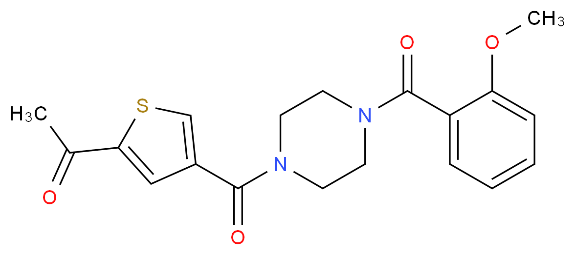 1-(4-{[4-(2-methoxybenzoyl)-1-piperazinyl]carbonyl}-2-thienyl)ethanone_Molecular_structure_CAS_)