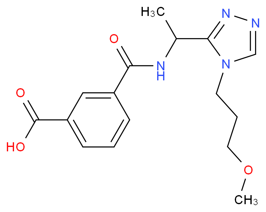 3-[({1-[4-(3-methoxypropyl)-4H-1,2,4-triazol-3-yl]ethyl}amino)carbonyl]benzoic acid_Molecular_structure_CAS_)