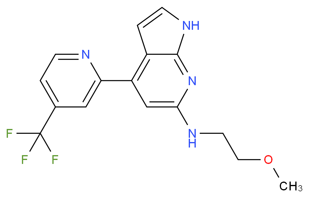 N-(2-methoxyethyl)-4-[4-(trifluoromethyl)pyridin-2-yl]-1H-pyrrolo[2,3-b]pyridin-6-amine_Molecular_structure_CAS_)