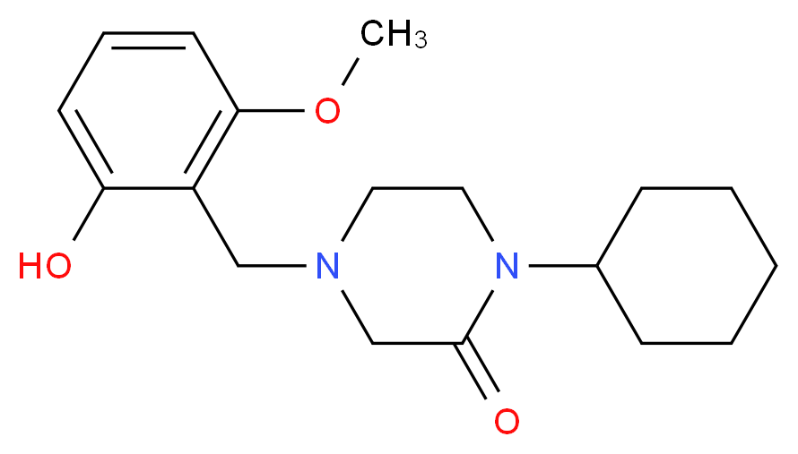 1-cyclohexyl-4-(2-hydroxy-6-methoxybenzyl)piperazin-2-one_Molecular_structure_CAS_)