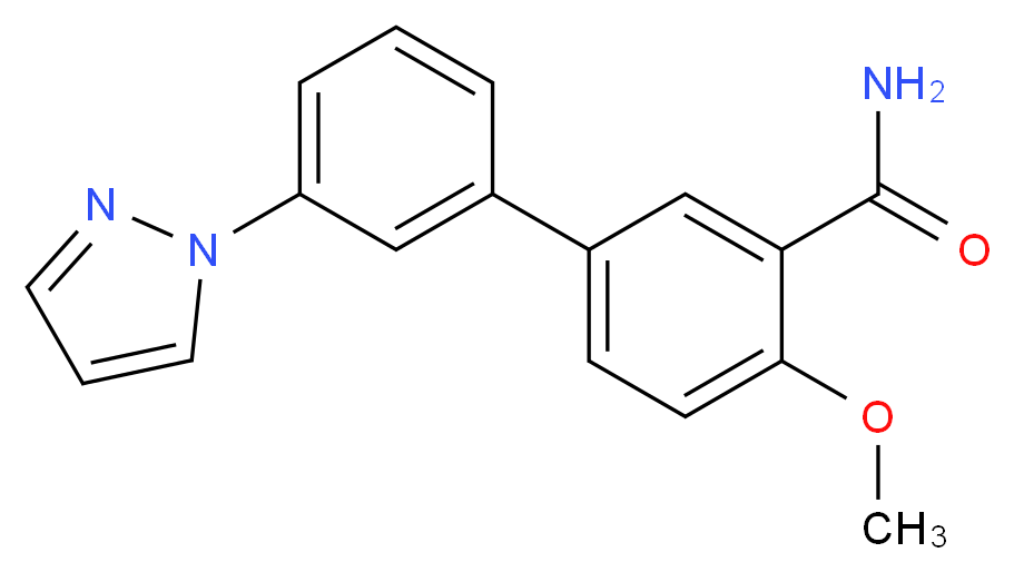 4-methoxy-3'-(1H-pyrazol-1-yl)biphenyl-3-carboxamide_Molecular_structure_CAS_)