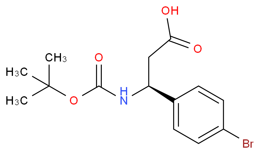 BOC-(S)-3-AMINO-3-(4-BROMO-PHENYL)-PROPIONIC ACID_Molecular_structure_CAS_261165-06-4)