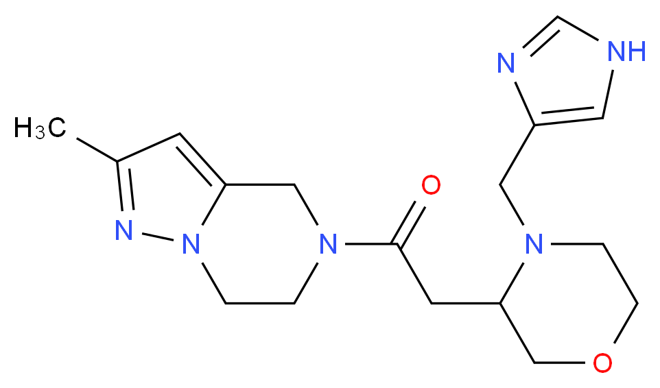 5-{[4-(1H-imidazol-4-ylmethyl)-3-morpholinyl]acetyl}-2-methyl-4,5,6,7-tetrahydropyrazolo[1,5-a]pyrazine_Molecular_structure_CAS_)