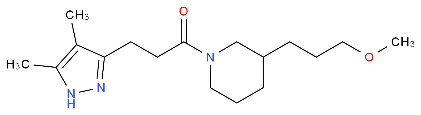 1-[3-(4,5-dimethyl-1H-pyrazol-3-yl)propanoyl]-3-(3-methoxypropyl)piperidine_Molecular_structure_CAS_)