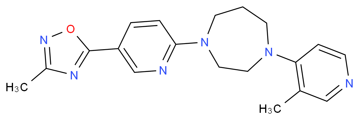 1-[5-(3-methyl-1,2,4-oxadiazol-5-yl)-2-pyridinyl]-4-(3-methyl-4-pyridinyl)-1,4-diazepane_Molecular_structure_CAS_)
