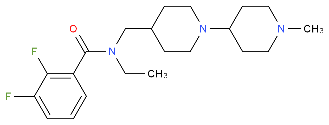 N-ethyl-2,3-difluoro-N-[(1'-methyl-1,4'-bipiperidin-4-yl)methyl]benzamide_Molecular_structure_CAS_)