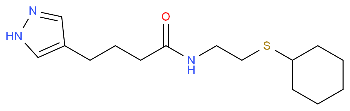 N-[2-(cyclohexylthio)ethyl]-4-(1H-pyrazol-4-yl)butanamide_Molecular_structure_CAS_)