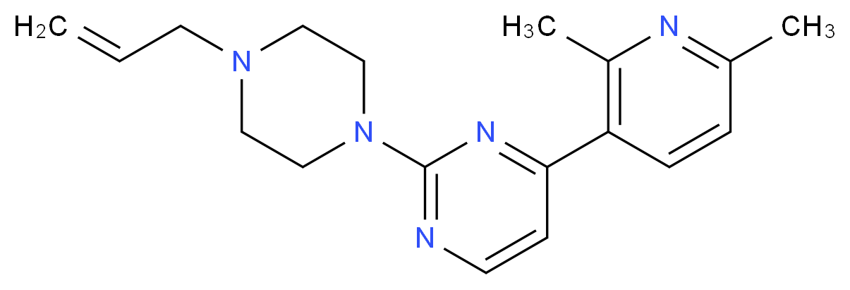 2-(4-allylpiperazin-1-yl)-4-(2,6-dimethylpyridin-3-yl)pyrimidine_Molecular_structure_CAS_)
