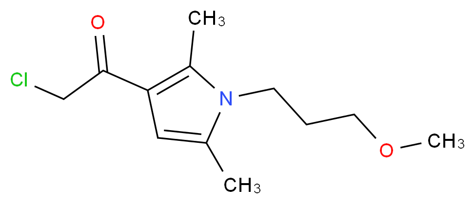 2-chloro-1-[1-(3-methoxypropyl)-2,5-dimethyl-1H-pyrrol-3-yl]ethanone_Molecular_structure_CAS_)