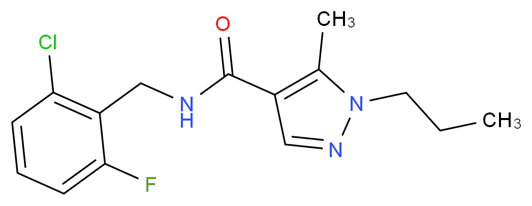 N-(2-chloro-6-fluorobenzyl)-5-methyl-1-propyl-1H-pyrazole-4-carboxamide_Molecular_structure_CAS_)