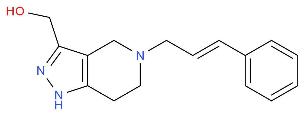 {5-[(2E)-3-phenylprop-2-en-1-yl]-4,5,6,7-tetrahydro-1H-pyrazolo[4,3-c]pyridin-3-yl}methanol_Molecular_structure_CAS_)