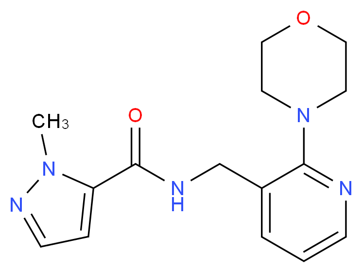 1-methyl-N-{[2-(4-morpholinyl)-3-pyridinyl]methyl}-1H-pyrazole-5-carboxamide_Molecular_structure_CAS_)