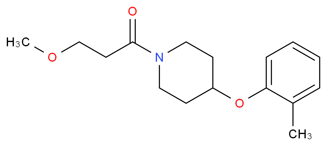1-(3-methoxypropanoyl)-4-(2-methylphenoxy)piperidine_Molecular_structure_CAS_)
