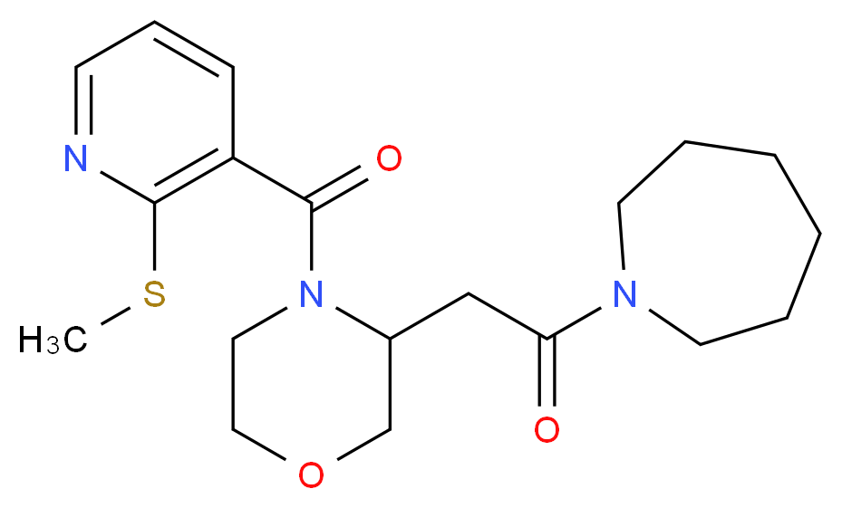 1-[(4-{[2-(methylthio)-3-pyridinyl]carbonyl}-3-morpholinyl)acetyl]azepane_Molecular_structure_CAS_)