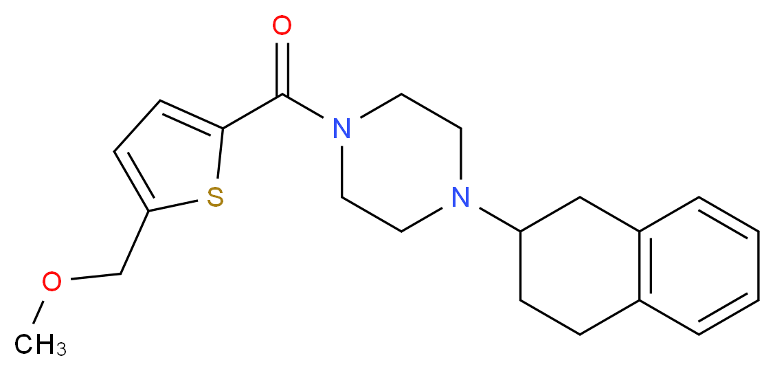 1-{[5-(methoxymethyl)-2-thienyl]carbonyl}-4-(1,2,3,4-tetrahydro-2-naphthalenyl)piperazine_Molecular_structure_CAS_)