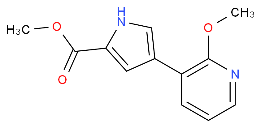 methyl 4-(2-methoxypyridin-3-yl)-1H-pyrrole-2-carboxylate_Molecular_structure_CAS_)