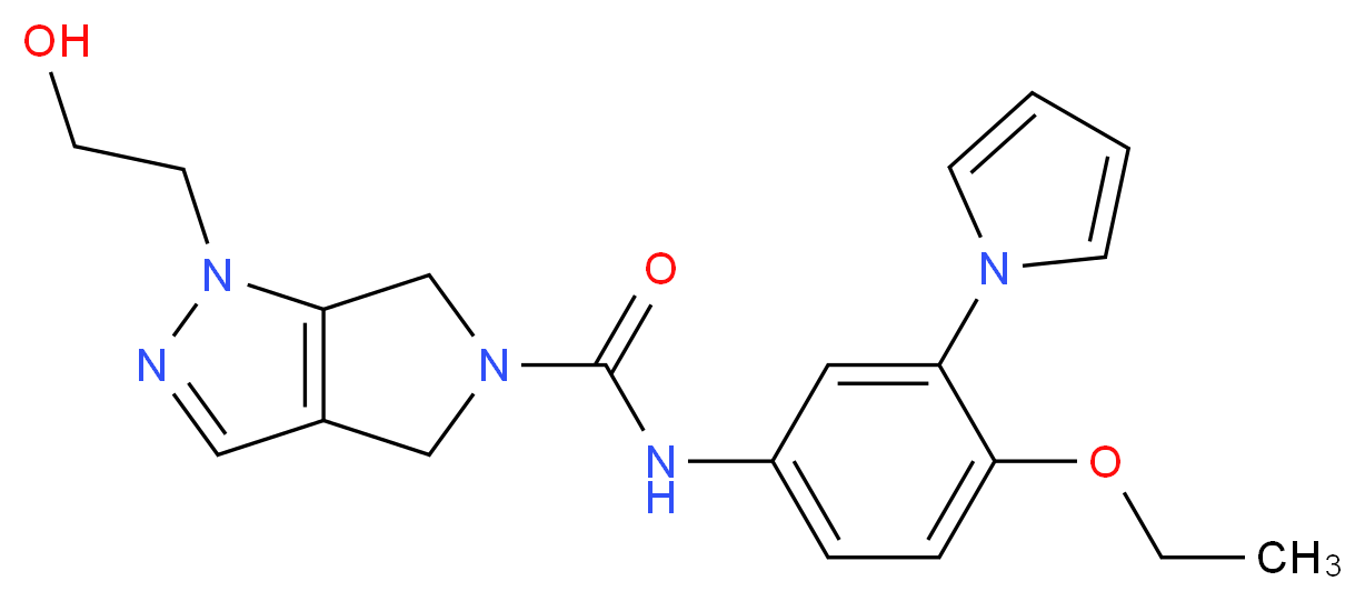 N-[4-ethoxy-3-(1H-pyrrol-1-yl)phenyl]-1-(2-hydroxyethyl)-4,6-dihydropyrrolo[3,4-c]pyrazole-5(1H)-carboxamide_Molecular_structure_CAS_)