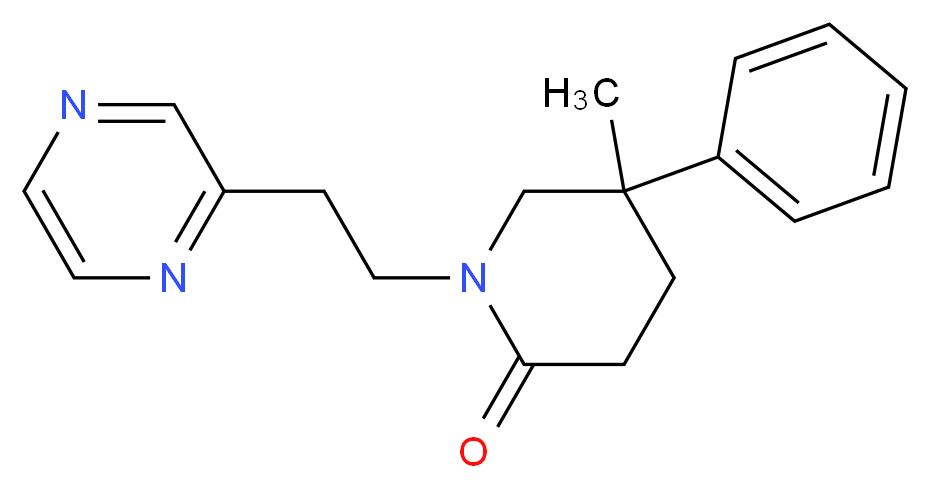 5-methyl-5-phenyl-1-(2-pyrazin-2-ylethyl)piperidin-2-one_Molecular_structure_CAS_)