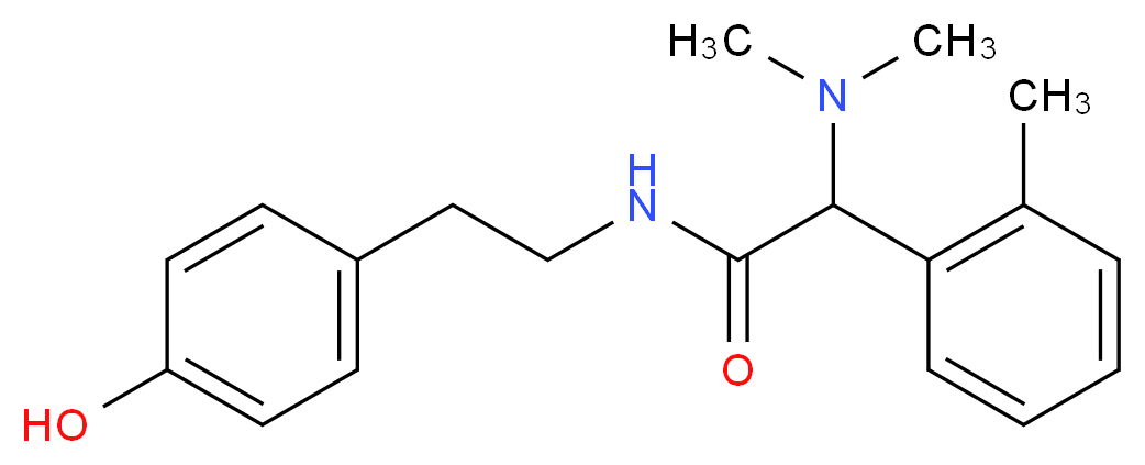 2-(dimethylamino)-N-[2-(4-hydroxyphenyl)ethyl]-2-(2-methylphenyl)acetamide_Molecular_structure_CAS_)