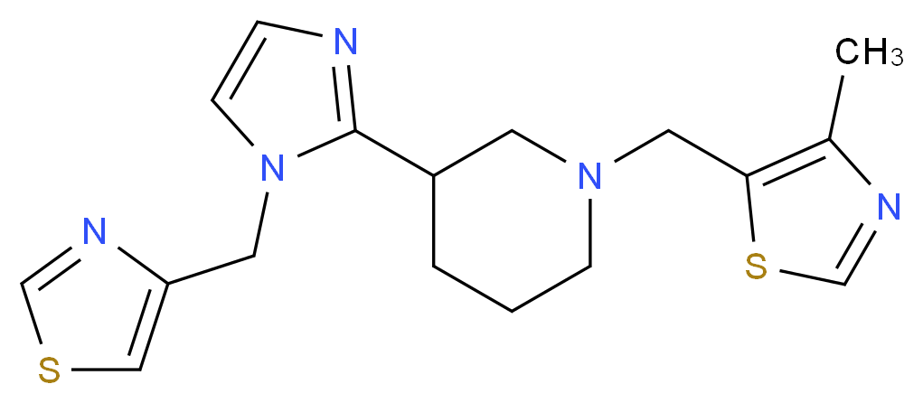 1-[(4-methyl-1,3-thiazol-5-yl)methyl]-3-[1-(1,3-thiazol-4-ylmethyl)-1H-imidazol-2-yl]piperidine_Molecular_structure_CAS_)