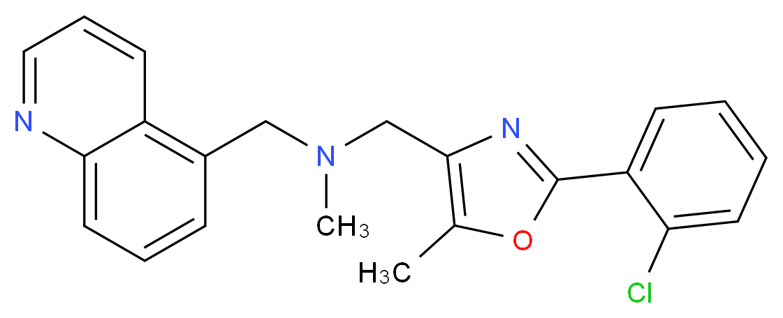 1-[2-(2-chlorophenyl)-5-methyl-1,3-oxazol-4-yl]-N-methyl-N-(5-quinolinylmethyl)methanamine_Molecular_structure_CAS_)