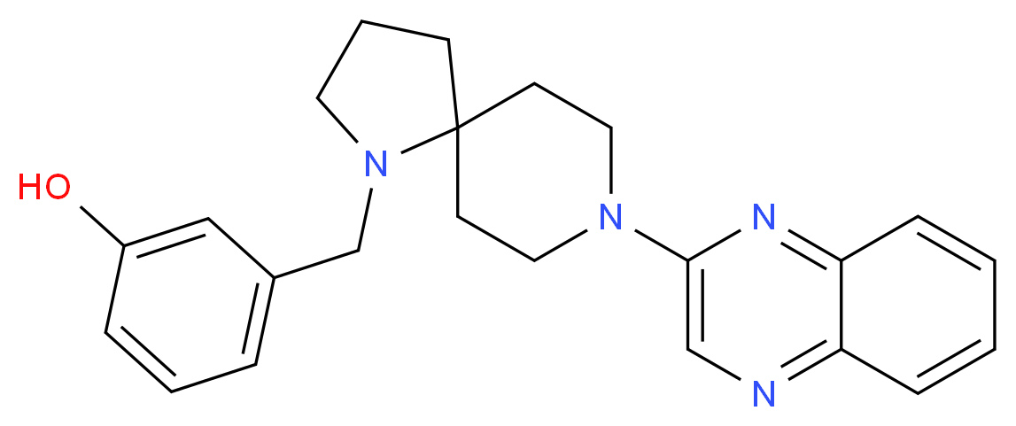 3-{[8-(2-quinoxalinyl)-1,8-diazaspiro[4.5]dec-1-yl]methyl}phenol_Molecular_structure_CAS_)