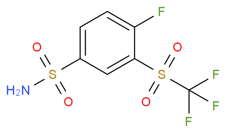 4-Fluoro-3-[(trifluoromethyl)sulfonyl]benzenesulfonamide_Molecular_structure_CAS_1027345-08-9)