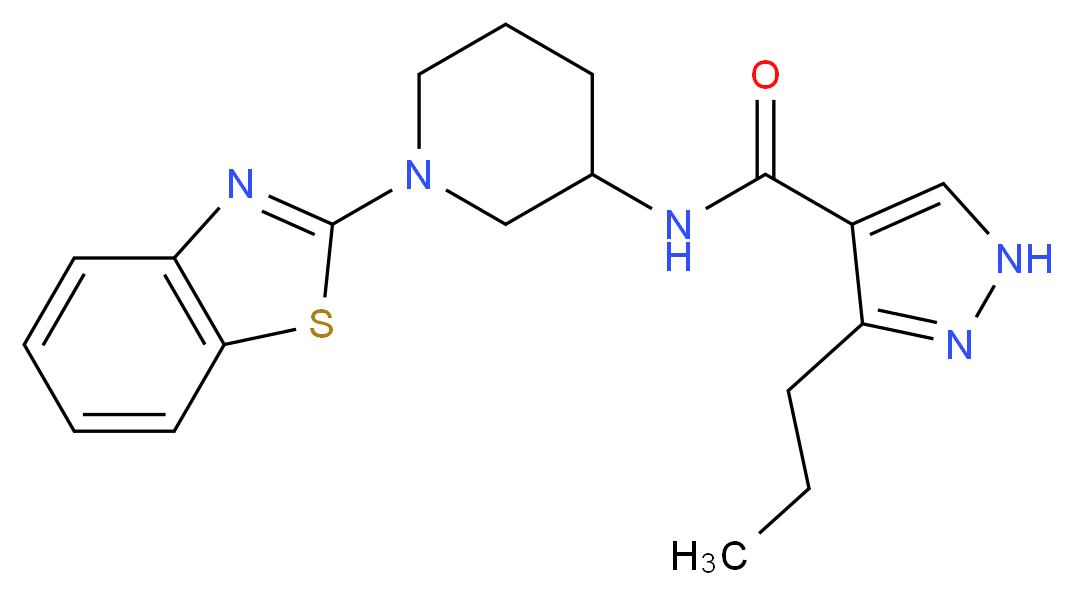 N-[1-(1,3-benzothiazol-2-yl)-3-piperidinyl]-3-propyl-1H-pyrazole-4-carboxamide_Molecular_structure_CAS_)
