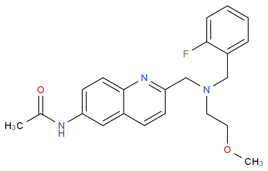 N-(2-{[(2-fluorobenzyl)(2-methoxyethyl)amino]methyl}quinolin-6-yl)acetamide_Molecular_structure_CAS_)