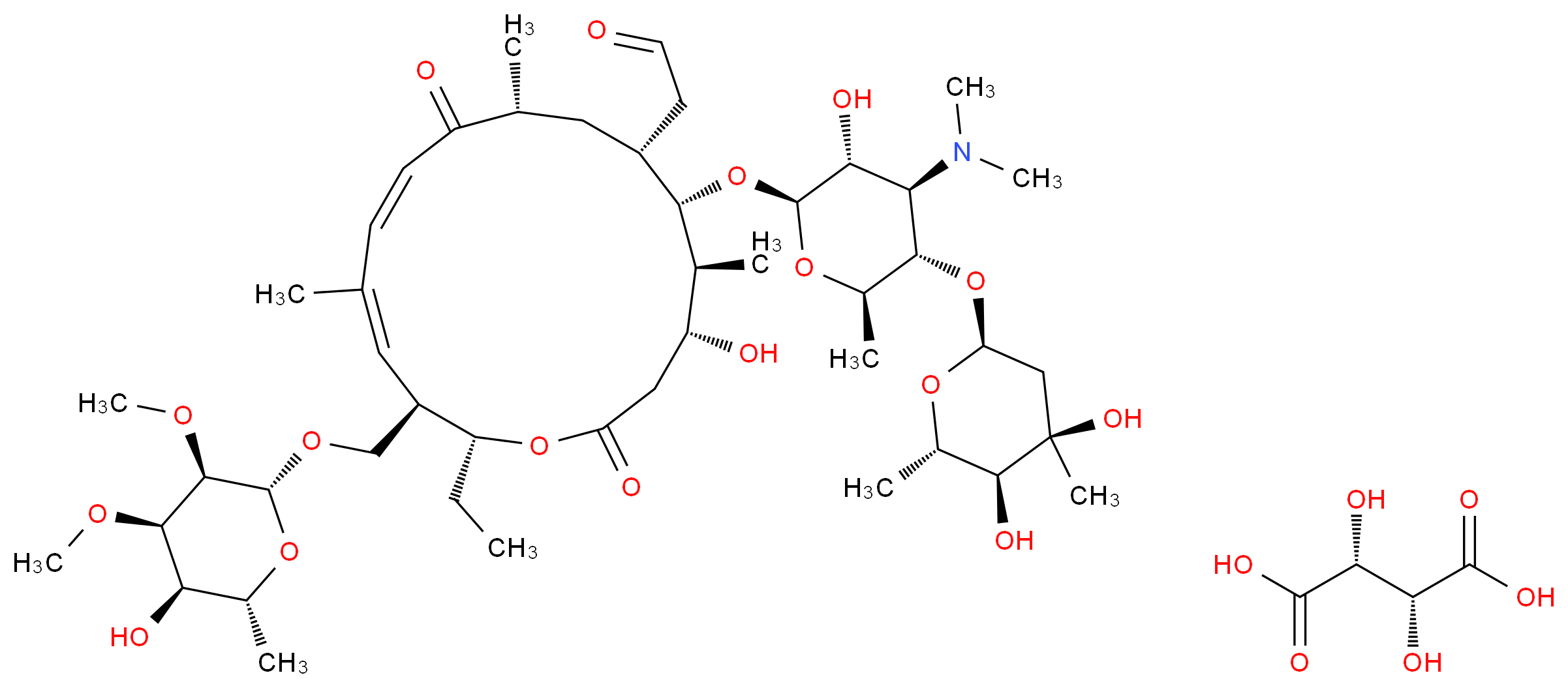 Tylosin tartrate_Molecular_structure_CAS_74610-55-2)